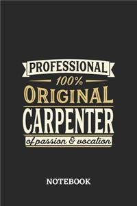 Professional Original Carpenter Notebook of Passion and Vocation