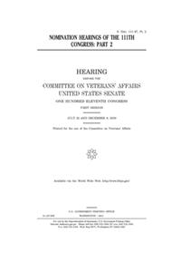 Nomination hearings of the 111th Congress. Pt. 2