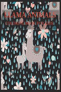 llama animals coloring book for kids