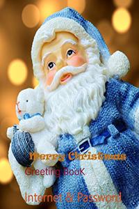 Password & Social Online Phone Name For your Friends, Password Organize With Santa Merry Christmas Cover