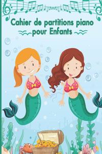 Cahier de partitions piano pour enfant