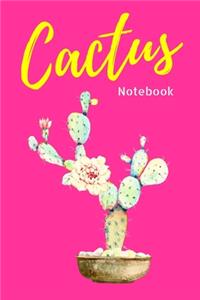 Pink Cactus Flower Notebook. Flower Cactus Plant 120 Blank Lined Page Journal, College Ruled Composition Notebook. Size 6x9 Blank Line Pink Color Design Cover. Great Gift for Succulent Cactus Lovers. Kid Men Women Teen Children Housewife Worker.