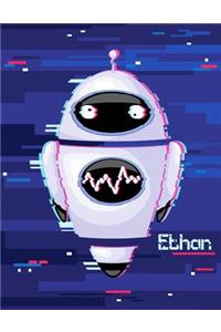 Ethan: Personalized Large Print Discreet Internet Website Password Organizer, Birthday, Christmas, Friendship Gifts for Men, Teens, and Boys, 8 1/2 X 11