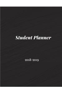 Student Planner 2018-2019: Student Planner Book, High School Student Planners, Undated Student Planner, College Weekly Planner, Elementary Student Planners, 2018-2019 Academic Planner, Black Theme