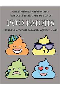 Livro para colorir para crianças de 2 anos (Poo Emojis)