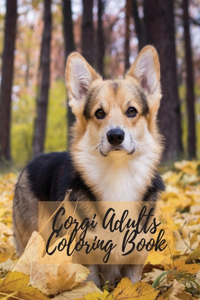 Corgi Adults Coloring Book