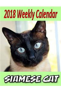 2018 Weekly Calendar Siamese Cat