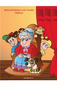Malbuch mit Weihnachtskatzen und -hunden 1