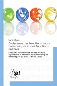 Croissance Des Fonctions Sous-Harmoniques Et Des Fonctions Entières