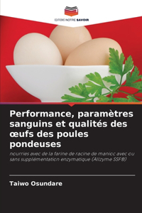 Performance, paramètres sanguins et qualités des oeufs des poules pondeuses