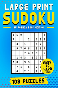 Large Print Sudoku 108 Puzzles Easy to Hard