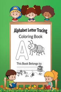 Alphabet letter tracing Coloring book