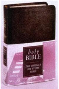 NIV Compact Study Bible Black Bonded Leather