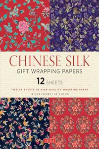 Chinese Silk Gift Wrapping Papers - 12 Sheets