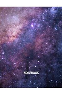 Notebook. Galaxy Cover. Composition Notebook. College Ruled. 8.5 x 11. 120 Pages.