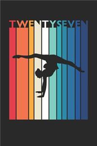 Gymnastics Notebook for 27 Year Old Women and Men - Vintage Gymnastics Journal - 27th Birthday Gift for Gymnast Diary