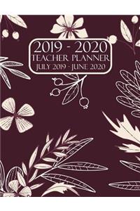 Teacher Planner 2019-2020 July 2019 - June 2020