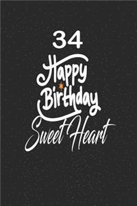 34 happy birthday sweetheart