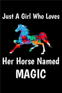 Just A Girl Who Loves Her Horse Named Magic