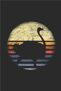 Ostrich Sunset Retro