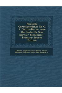 Nouvelle Correspondance de C. A. Sainte-Beuve