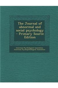 The Journal of Abnormal and Social Psychology