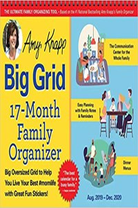 2020 Amy Knapp's Big Grid Family Organizer Wall Calendar