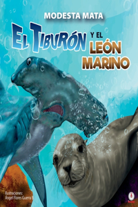 tiburón y el león marino