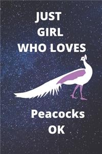 just girl who loves peacocks OK gratitude journal