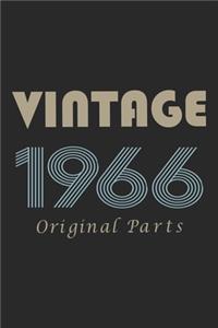 Retro Birthday - Vintage 1966 Notebook Original Parts Gift