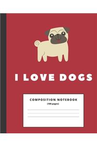 I LOVE DOGS Cute Notebook