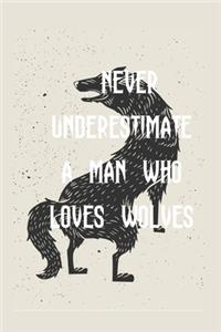 Never Underestimate A Man Who Loves Wolves