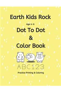 Earth Kids Rock Dot to Dot and Color Book