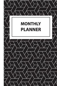 F4 Monthly Planner Classic Black and White Cover