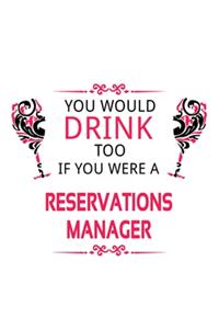 You Would Drink Too If You Were A Reservations Manager