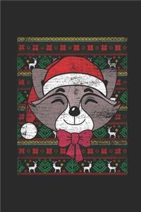 Ugly Christmas - Racoon: Graph Paper Notebook / Journal (6" X 9" - 5 Squares per inch - 120 Pages) - Ugly Christmas Gift Idea