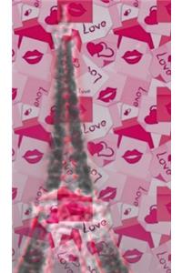 Paris love lips eiffel tower creative blank journal