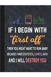 Debate Team Statistics Chalkboard Composition Notebook, Blank Sketch Paper