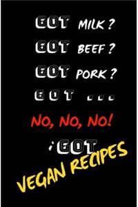 Got Milk? Got Beef? Got Pork? Got... No, No, No! i Got Vegan Recipes
