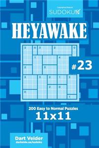 Sudoku Heyawake - 200 Easy to Normal Puzzles 11x11 (Volume 23)