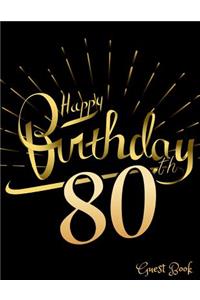Happy 80th Birthday Guest Book
