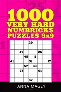 1000 Very Hard Numbricks Puzzles 9x9