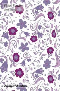 Violet Flowers Lined Journal
