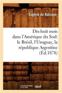 Dix-Huit Mois Dans l'Amérique Du Sud: Le Brésil, l'Uruguay, La République Argentine, (Éd.1878)