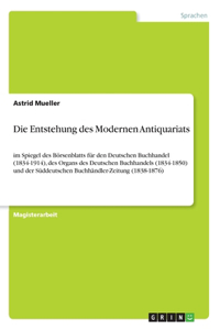 Entstehung des Modernen Antiquariats