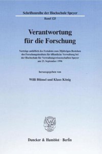 Verantwortung Fur Die Forschung