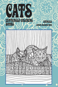 Zentangle Coloring Books - Adults Coloring Book - Animals - Cats