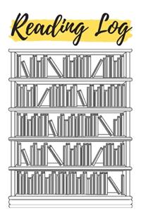 'COLOR IN BOOKSHELF' Children Reading Log, Book Recorder