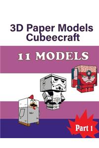 3D Paper Models Cubeecraft 11 MODELS