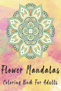 Flower Mandalas coloring book for adults